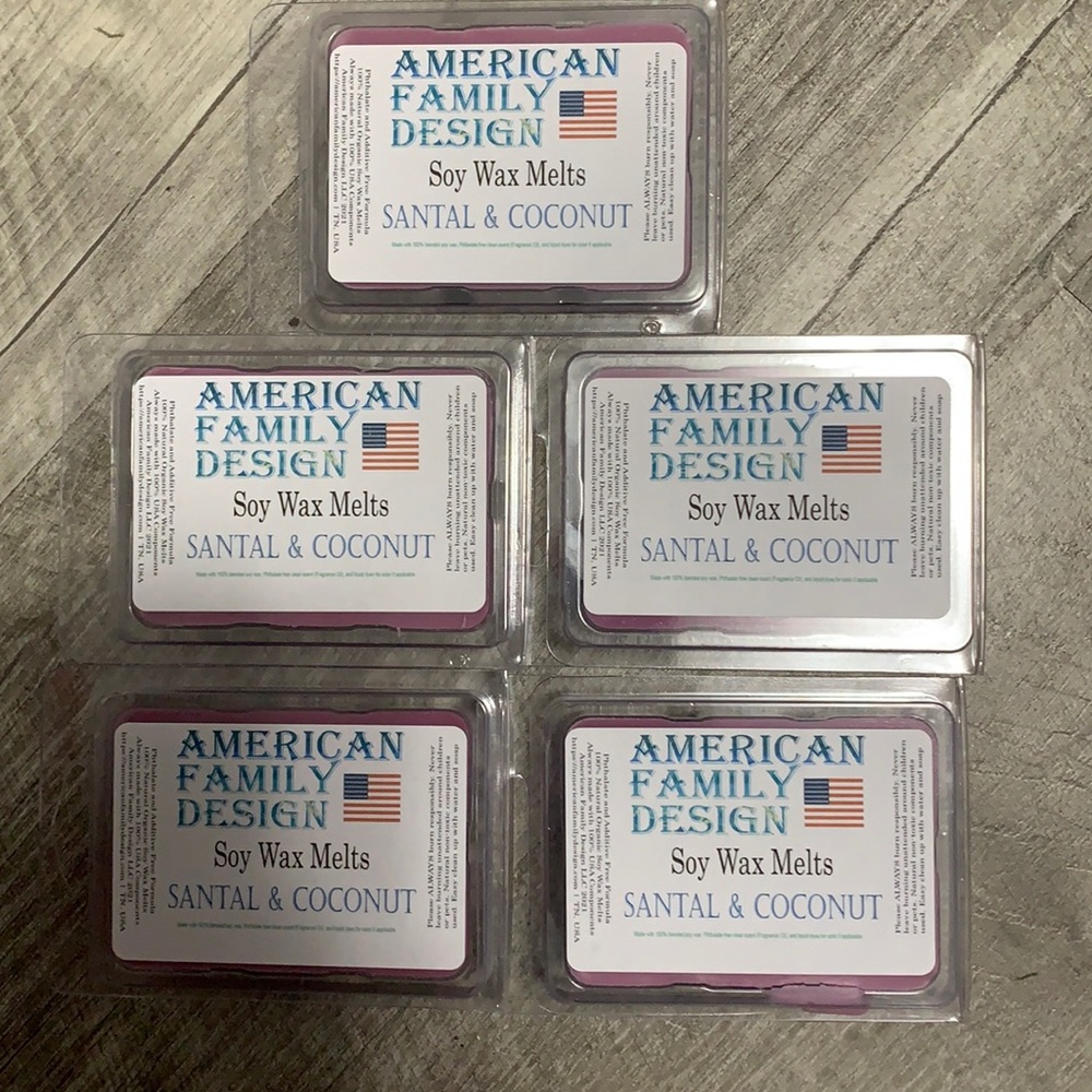 Santa and Coconut Soy Wax Melts 5packs of wax melt